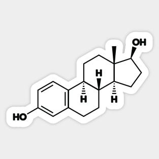 Estradiol (Estrogen) Structural Formula Sticker